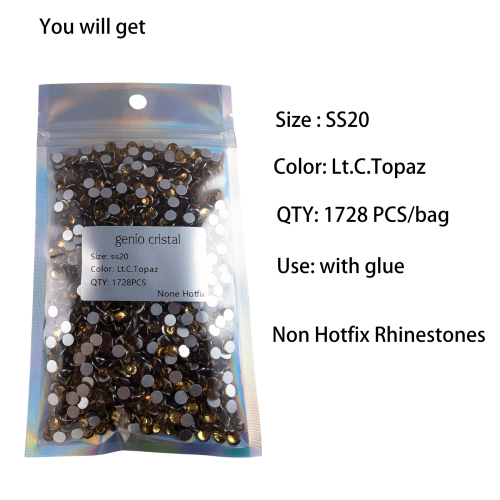 SS20 Light Topaz Glass Rhinestones