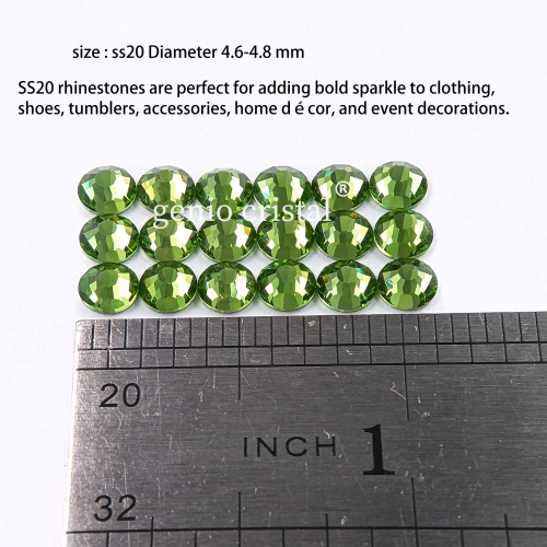 Genio Cristal SS20 Peridot Glass Rhinestones