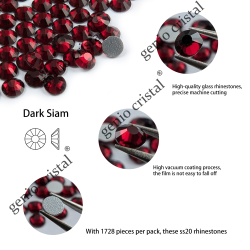 SS20 Dark Siam Glass Rhinestones