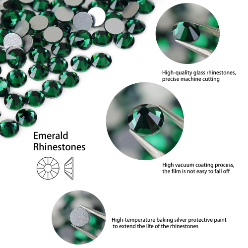 ss20 Emerald Glass Rhinestones